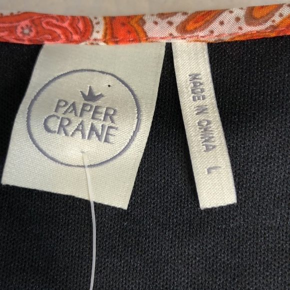 Paper Crane Anthropologie Boho Tunic Paisley Print Dress Size L - Picture 13 of 15